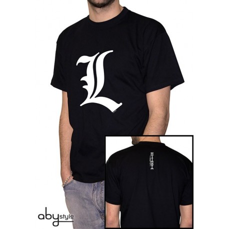 Camiseta preta unissex L Death Note