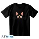 Camiseta preta de Luna de Sailor Moon design unissex