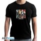 T-shirt noir Chainsaw Man avec personnages d'anime