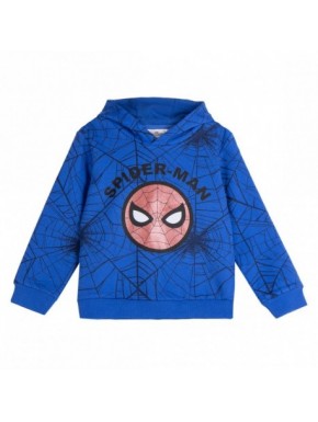 Sweat à capuche bleu de Spiderman pour enfants avec capuche, design de toile