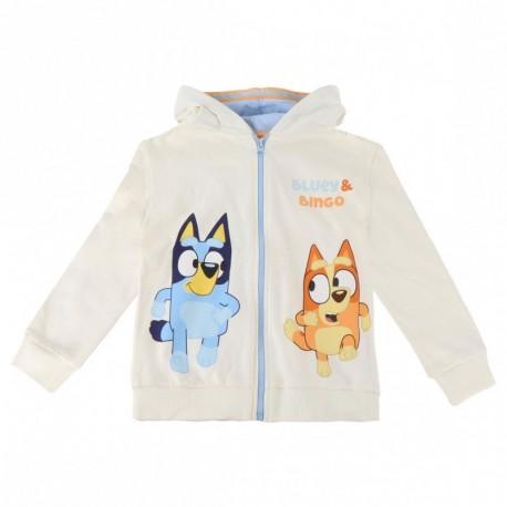 Sudadera con capucha Bluey y Bingo para niños 100% algodón