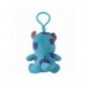 Llavero de monstruo color turquesa con clip
