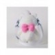Bolso peluche Marie Disney blanco con lazo rosa