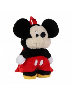 Mochila infantil de peluche Mickey Mouse roja