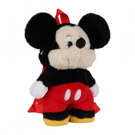 Sac à dos enfant peluche Mickey Mouse rouge