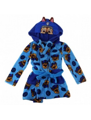 Batín azul Paw Patrol para niños con capucha y orejas