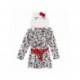 Peignoir blanc Hello Kitty avec capuche et nœud rouge