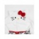 Peignoir blanc Hello Kitty avec capuche et nœud rouge
