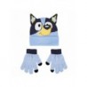 Conjunto de Inverno Bluey: Gorro e Luvas 100% Acrílico