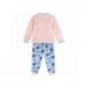 Pijama de Bluey en coral fleece rosa y azul para niños