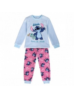 Pyjama long de Stitch en coral fleece pour enfants