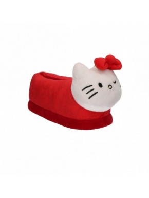 Pantufas 3D vermelhas Hello Kitty para crianças