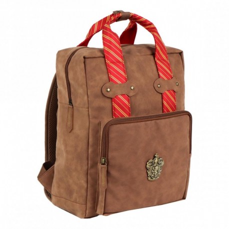 Sac à dos marron Harry Potter Gryffondor similicuir