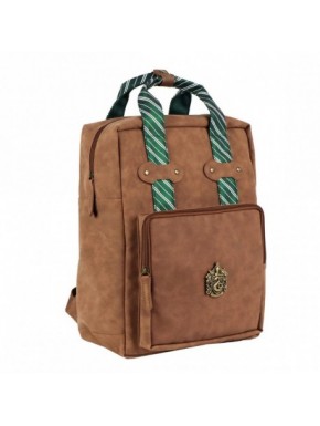 Mochila marrón polipiel Harry Potter Slytherin