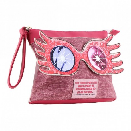 Neceser fucsia de Luna Lovegood con gafas decorativas