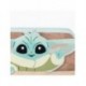 Neceser beige de polipiel con Grogu de The Mandalorian