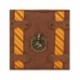 Neceser marrón de Harry Potter con escudo de Hufflepuff