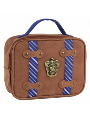 Neceser marrón Ravenclaw de Harry Potter con tiras azules