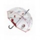 Parapluie transparent Hello Kitty avec nœuds rouges