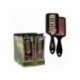 Brosse rectangulaire Wicked noire avec logo vert et rose