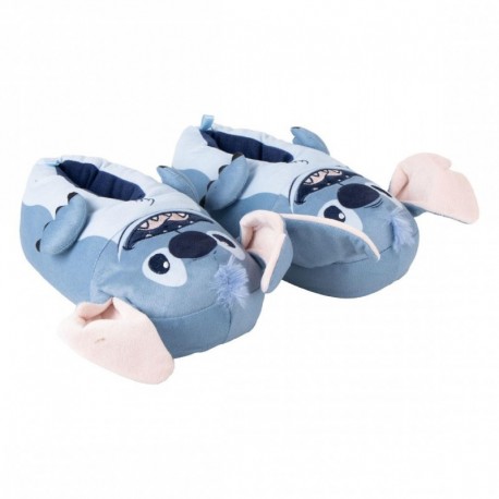 Pantoufles 3D bleues de Stitch