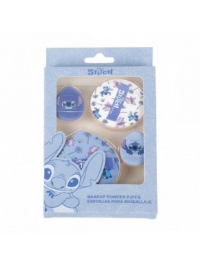 Set de esponjas de maquillaje Stitch diseños azules