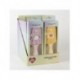 Brosse à cheveux rectangulaire Care Bears en couleurs pastel
