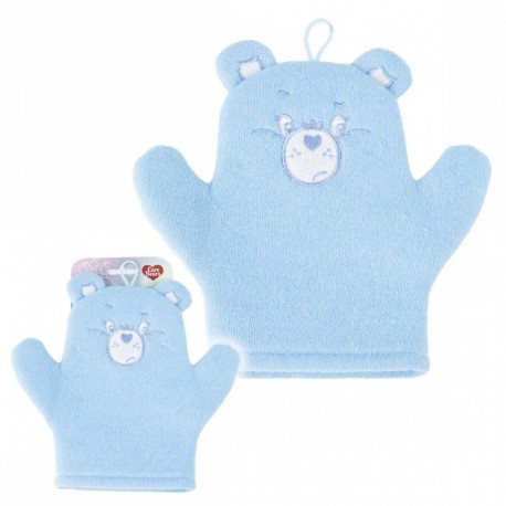 Guante de baño azul Care Bears con diseño de oso