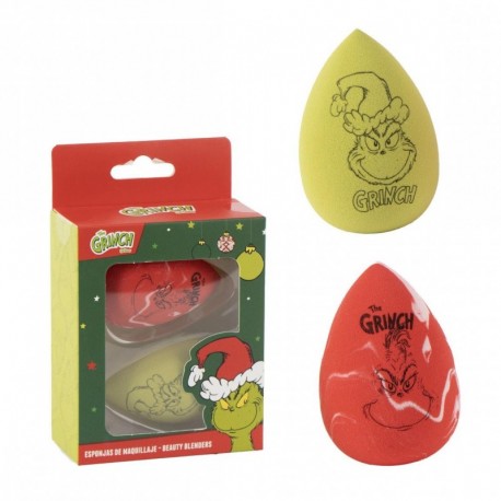 Set d'éponges de maquillage Le Grinch en vert et rouge