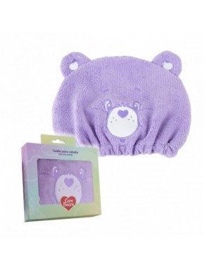 Toalha para cabelo roxa Care Bears