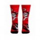 Calcetines rojos de Harley Quinn con diseño de DC Comics