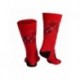 Calcetines rojos de Harley Quinn con diseño de DC Comics