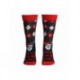 Calcetines Harley Quinn negros con rombos rojos