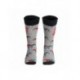 Meias cinza Harley Quinn com design vermelho