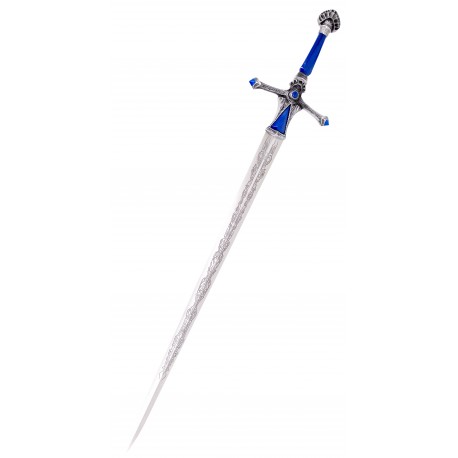 Épée Elden Ring Chevalier Lune Jumelle avec détails bleus