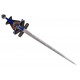 Épée Elden Ring Chevalier Lune Jumelle avec détails bleus