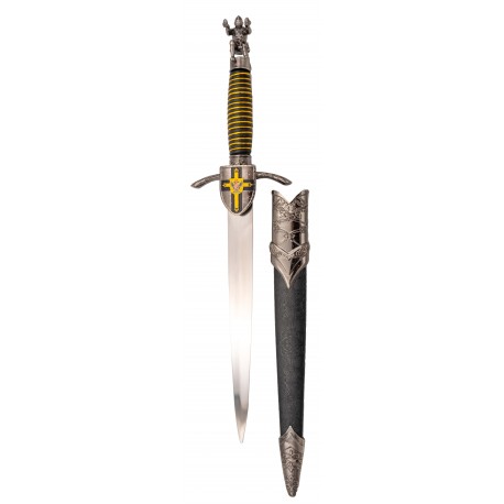 Daga Templaria 41 cm con pomo y escudo