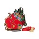 Bandolera roja Grinch Sleigh de Loungefly con detalles navideños