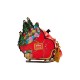 Bandolera roja Grinch Sleigh de Loungefly con detalles navideños