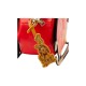 Bandolera roja Grinch Sleigh de Loungefly con detalles navideños