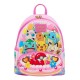 Mochila rosa con personajes Pokémon y diseño festivo