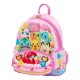 Mochila rosa con personajes Pokémon y diseño festivo