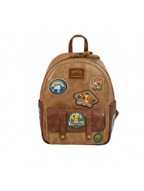 Mochila marrón Pokémon de Loungefly con parches