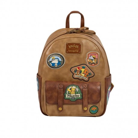 Sac à dos marron Pokémon de Loungefly avec patchs