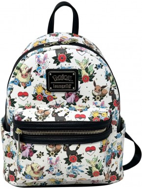 Mochila de cuero PU con diseño de Eevee de Pokémon