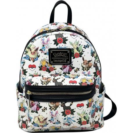 Mochila de cuero PU con diseño de Eevee de Pokémon