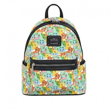 Mochila mini Pokémon Pikachu y Starters por Loungefly