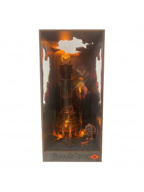 Maqueta de Barad-Dûr con iluminación LED, estilo Book Nook