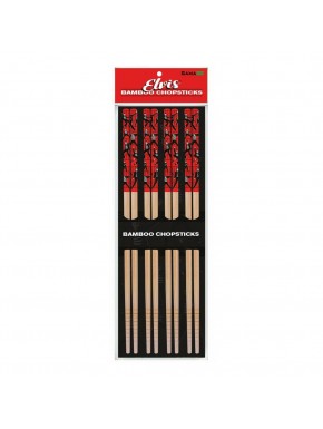 Palillos de bambú temáticos de Elvis Presley, juego de 4 pares
