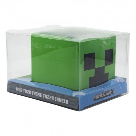 Taza verde 3D Minecraft Creeper de 445 ml